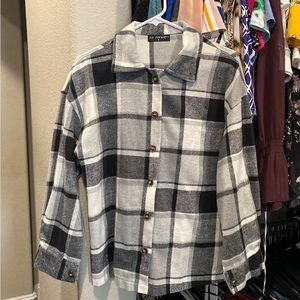 Plaid Button-Up Shirt